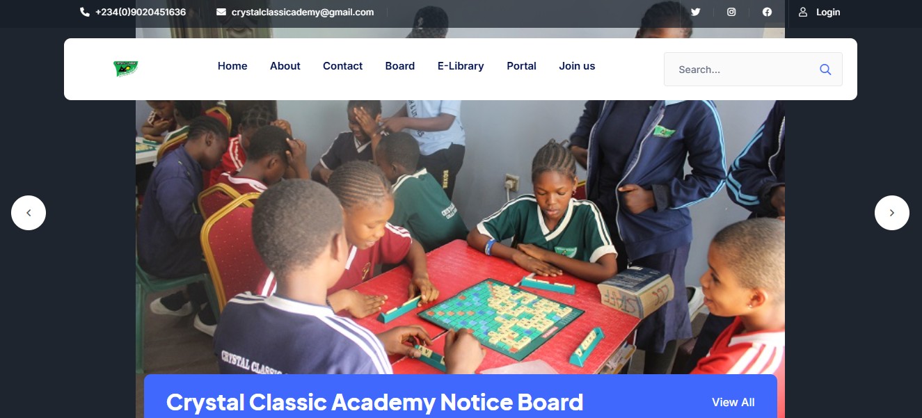 Crystal Classic Academy - SMS